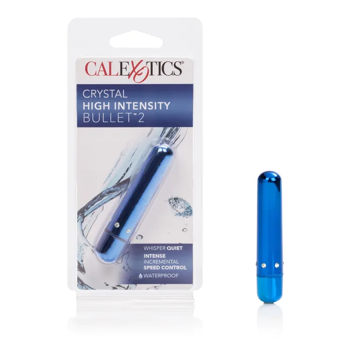 California Exotic Vibrators Crystal High Intensity Bullet 2 Blue