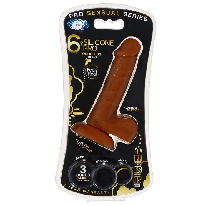 Cloud 9 Pro Sensual Premium Silicone Dong W 3 C Rings Brown 6 inch Cloud 9 Dildos Cloud 9 Pro Sensual Premium Silicone Dong W 3 C Rings Brown 6 inch Cloud 9 Dildos