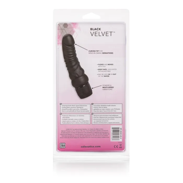 Dildos Black Velvet 625 Inches Veined Dong California Exotic