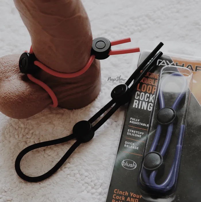 Dildos Blush Novelties Blush Stay Hard Silicone Double Loop Cock Ring