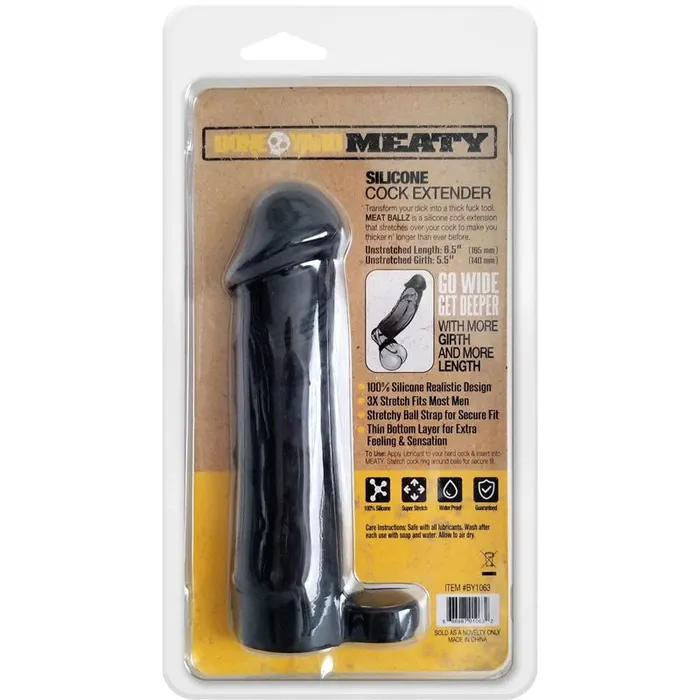 Dildos C1 Releasing Boneyard Meaty Cock Extender Black Dildos C1 Releasing Boneyard Meaty Cock Extender Black