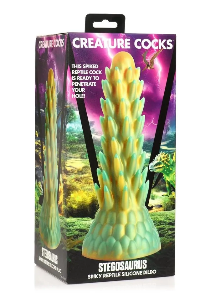 Dildos Creature Cocks Creature Cocks Stegosaurus Spiky Reptile Silicone Dildo