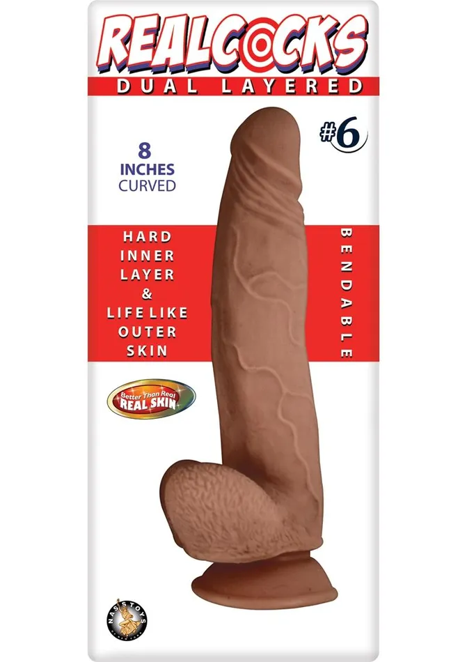 Dildos Realcocks Realcocks Dual Layered 6 Bendable Dildo Curved Dildos Realcocks Realcocks Dual Layered 6 Bendable Dildo Curved