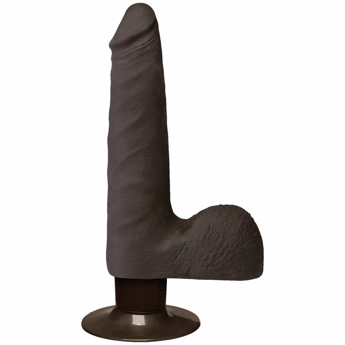 Dildos Realistic Cocks Realistic Cock Vib 7 inch Slim with Balls Black