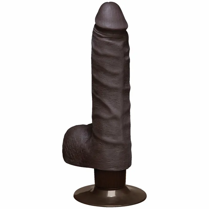 Dildos Realistic Cocks Realistic Cock Vib 7 inch Slim with Balls Black