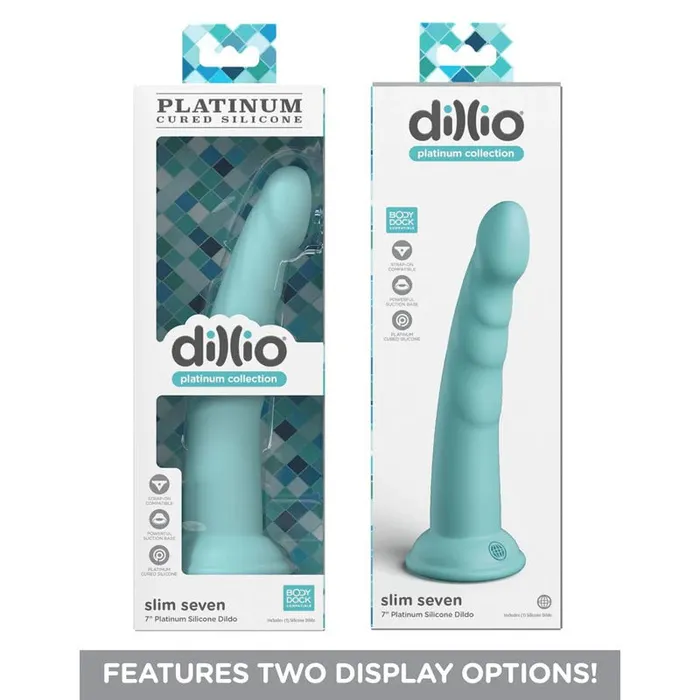 Dillio Platinum Slim Seven Teal Teal 178 cm 7 Dong Pipedream Dildos Dillio Platinum Slim Seven Teal Teal 178 cm 7 Dong Pipedream Dildos