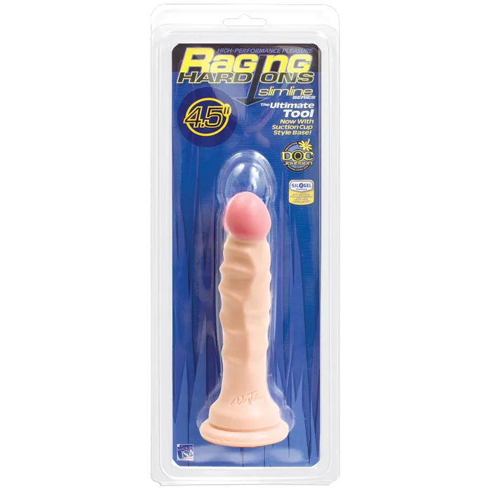 Doc Johnson Dildos Raging Hard Ons Slimline 45 inch Dong wSuction Cup