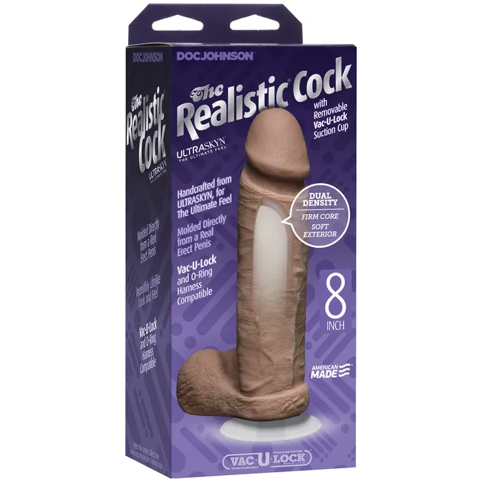 Doc Johnson Dildos The Realistic Cock ULTRASKYN 8 Caramel