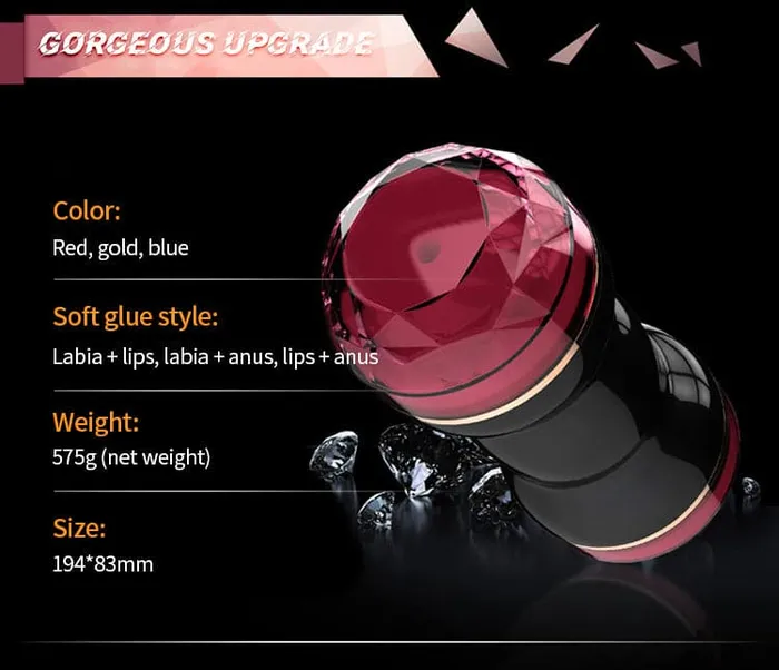 Dual Head Double Tunnel Options Masturbation Cup Onion Toy Dildos Dual Head Double Tunnel Options Masturbation Cup Onion Toy Dildos