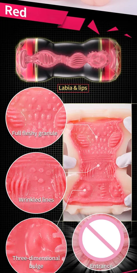 Dual Head Double Tunnel Options Masturbation Cup Onion Toy Dildos Dual Head Double Tunnel Options Masturbation Cup Onion Toy Dildos