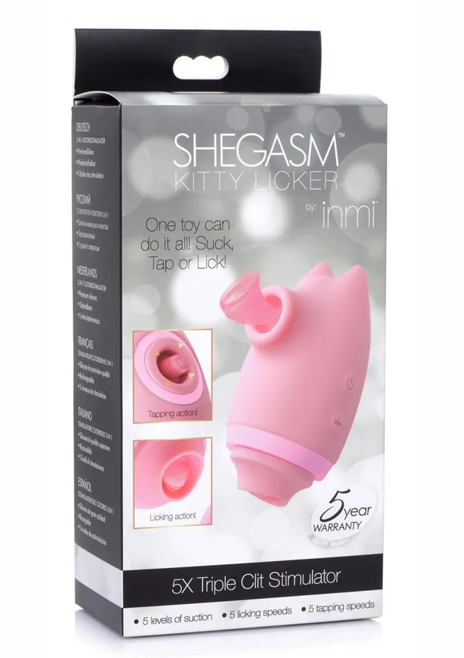 Female Sex Toys SHEGASM Inmi Shegasm Kitty Licker 5x Silicone Rechargeable Clit Stimulator