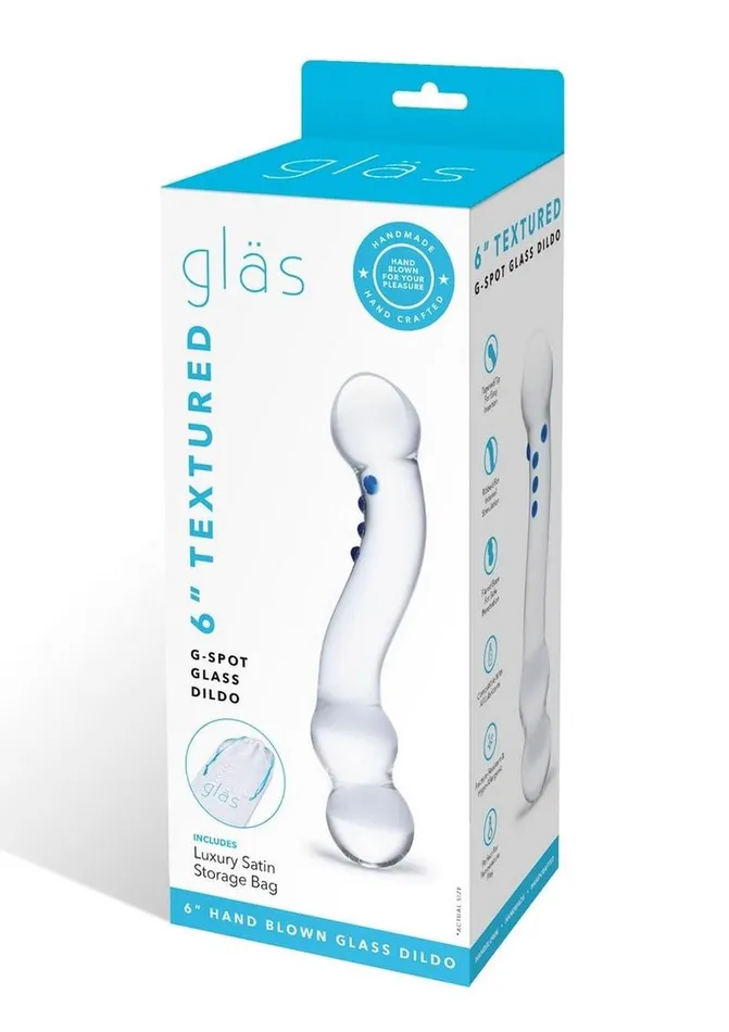 Glas Glas Curved GSpot Glass Textured Dildo Dildos