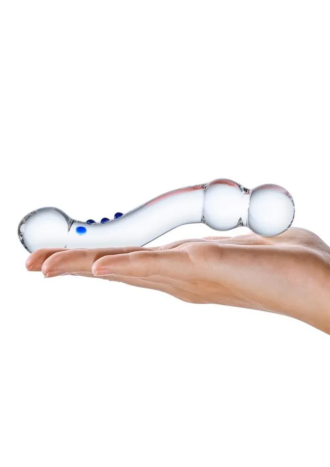 Glas Glas Curved GSpot Glass Textured Dildo Dildos