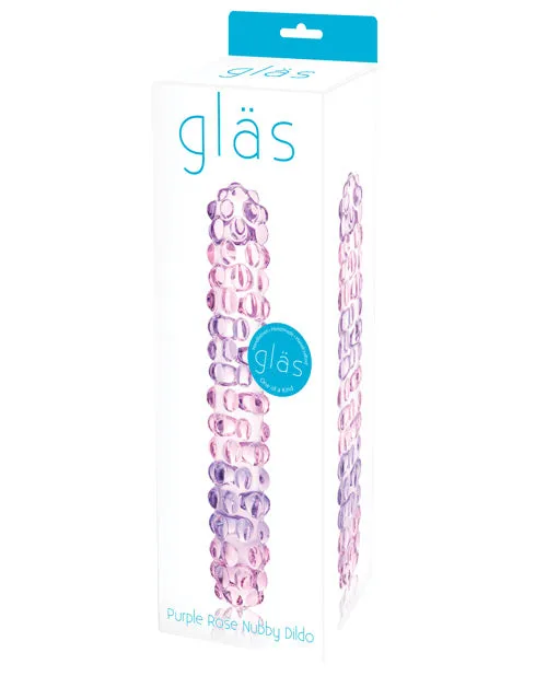 Glas Purple Rose Nubby Glass Dildo Electric Eel INC Dildos