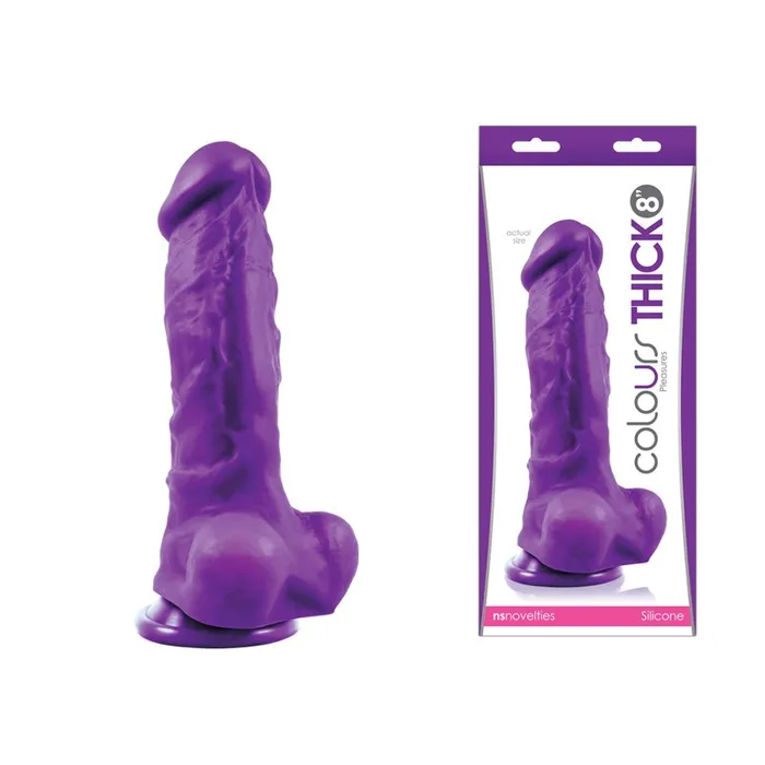 NS Novelties Dildos Colours Pleasures Thick 8 Silicone Dildo