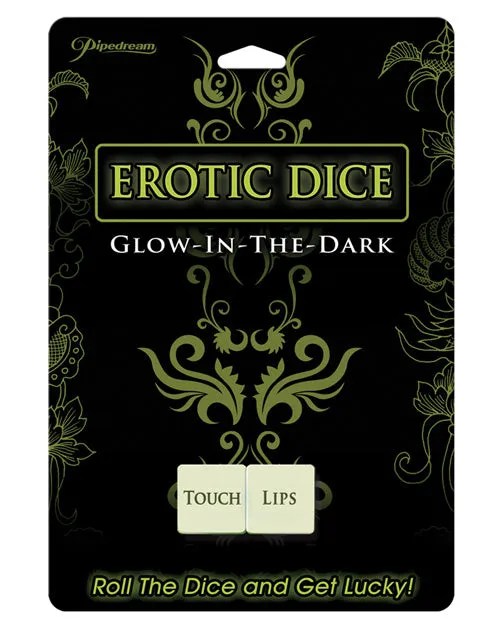 Pipedream Products Dildos Erotic Dice Glow in the Dark