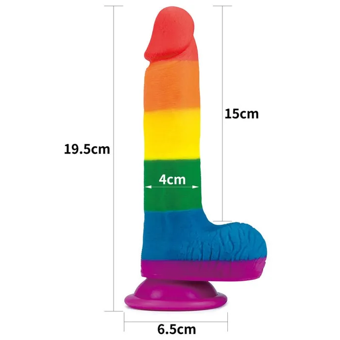 Prider 75 Dildo Rainbow 19 cm Dong Lovetoy Dildos Prider 75 Dildo Rainbow 19 cm Dong Lovetoy Dildos
