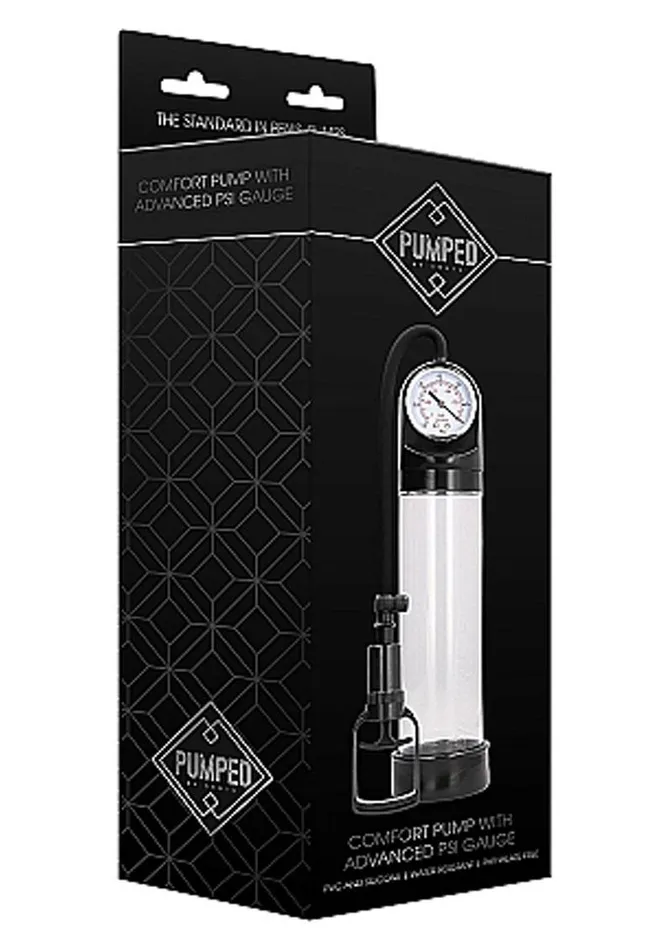 Pumped Male Sex Toys Pumped By Shots Comfort Penis Pump with Advanced Psi Gauge