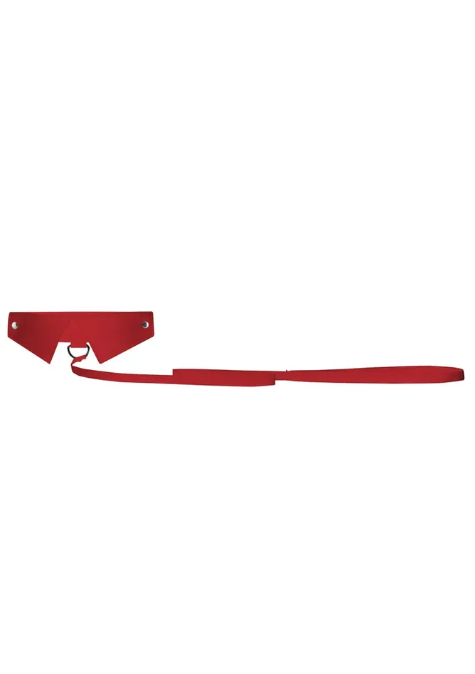 Shots Ouch Classic Collar with Leash Red Vibrators