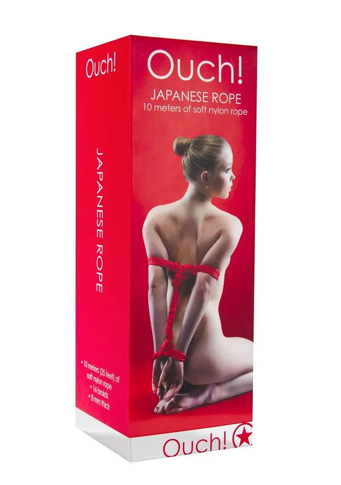 Shots Ouch Vibrators Japanese Rope 10m Red
