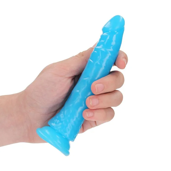 Shots Toys Dildos REALROCK 155 cm Slim Glow in the Dark Neon Blue Glow in Dark Blue 155 cm 6 Dong Shots Toys Dildos REALROCK 155 cm Slim Glow in the Dark Neon Blue Glow in Dark Blue 155 cm 6 Dong