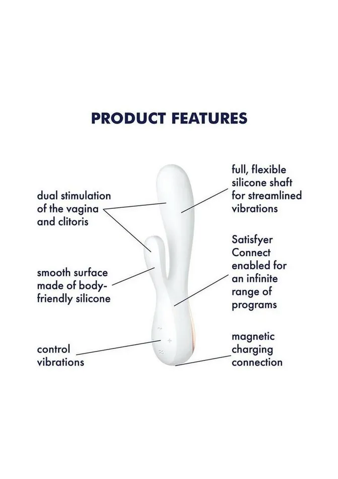 Vibrators Satisfyer Satisfyer Mono Flex Rechargeable Silicone Rabbit Vibrator