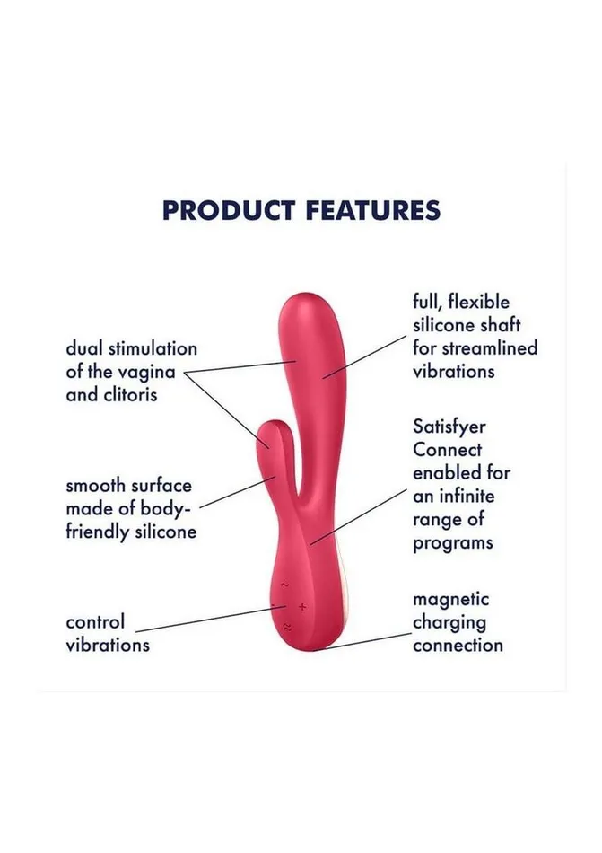 Vibrators Satisfyer Satisfyer Mono Flex Rechargeable Silicone Rabbit Vibrator