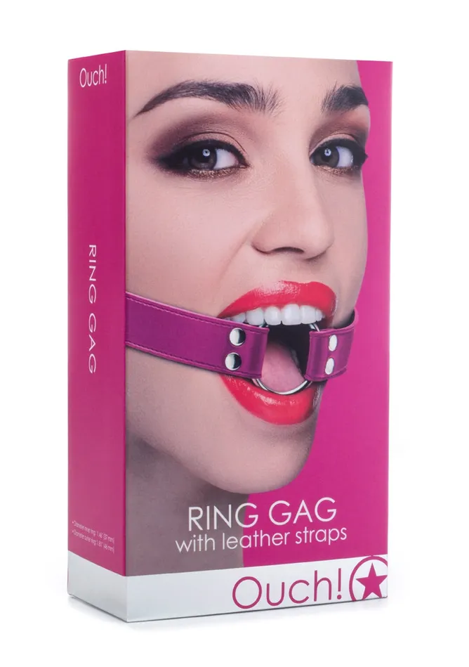 Vibrators Shots Ouch Ring Gag Pink