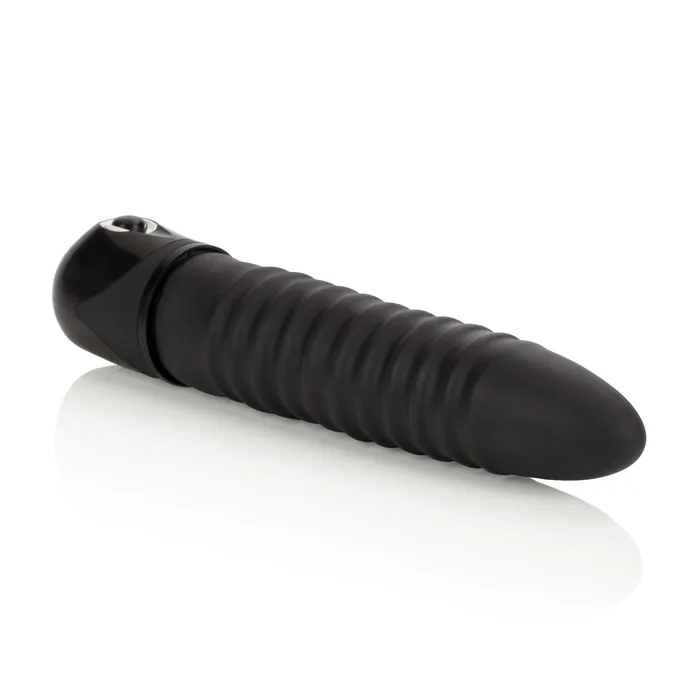 Waterproof Power Stud Ribbed Vibe Black California Exotic Vibrators